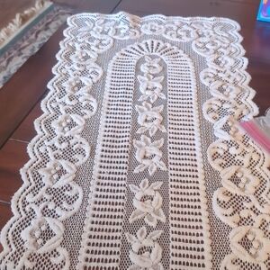 Elegant Lace Table Runner 42" Long #20